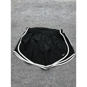 Nike Shorts Womens Small Black White Dri-FIT Tempo Running Mesh Lined Athletic